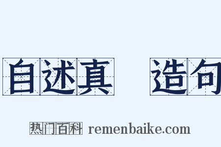 自述真讚造句是什么意思的图片